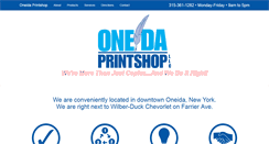 Desktop Screenshot of oneidaprintshop.com